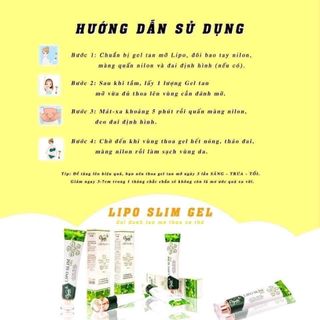Kem tan mỡ Bụng - Đùi - Bắp Tay LIPO SLIM GEL