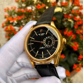 Đồng hồ nam Rolexx celiini vỏ vàng mặt đen giá sỉ
