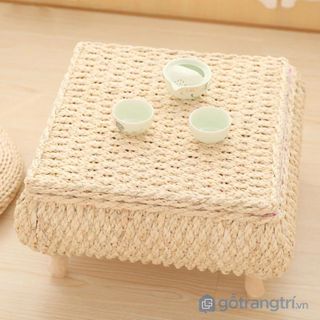Bàn trà uống nước bằng cói nhỏ gọn GHS-4808