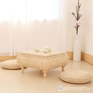 Bàn trà uống nước bằng cói nhỏ gọn GHS-4808