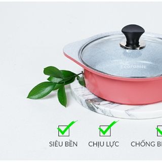 Bộ ba nồi men đá đáy từ ecoramic Hàn Quốc