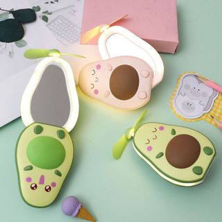 Quạt trái bơ mini cầm tay hình quả bơ 3in1.