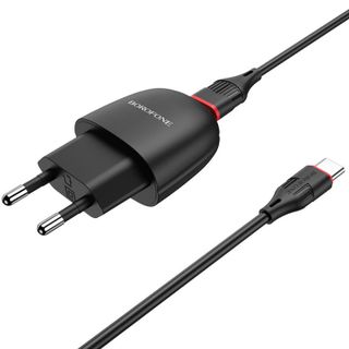 Bộ Cóc Cáp Sạc BA49A Borofone - 1 Cổng USB - Cổng Type-C chuẩn EU