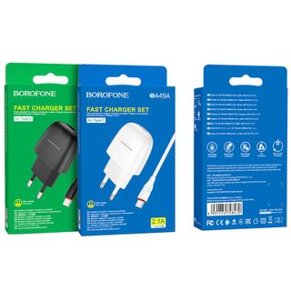 Bộ Cóc Cáp Sạc BA49A Borofone - 1 Cổng USB - Cổng Type-C chuẩn EU