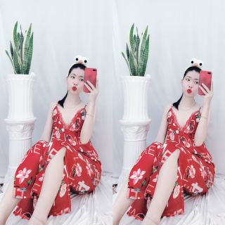 Đồ Bộ Nữ Mặc Nhà Chất Liệu Lụa Satin 2 Dây Quần Dài Mát Mẻ Đáng yêu