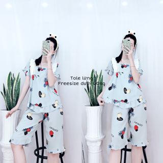 Đồ Bộ Pijama Mặc Nhà Nữ Cánh Tiên Ngắn Lụa Lửng Cực Xinh Mùa Hè Nhiều Màu