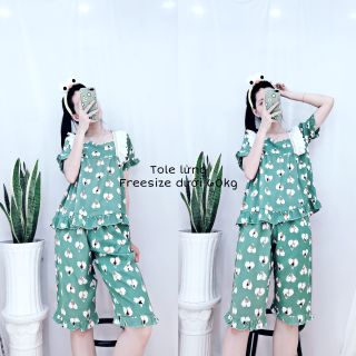 Đồ Bộ Pijama Mặc Nhà Nữ Cánh Tiên Ngắn Lụa Lửng Cực Xinh Mùa Hè Nhiều Màu