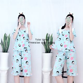 Đồ Bộ Pijama Mặc Nhà Nữ Cánh Tiên Ngắn Lụa Lửng Cực Xinh Mùa Hè Nhiều Màu