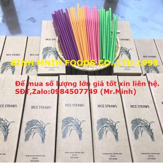 Ống Hút Gạo Hộp 500g (110 -120 / ống ) gồm 8 màu