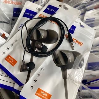 Tai nghe dây dù ROCK âm thanh hay mic to rỏ nhét tai nhỏ gọn