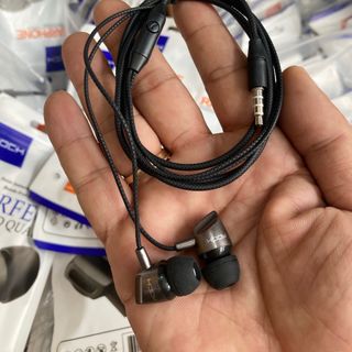 Tai nghe dây dù ROCK âm thanh hay mic to rỏ nhét tai nhỏ gọn