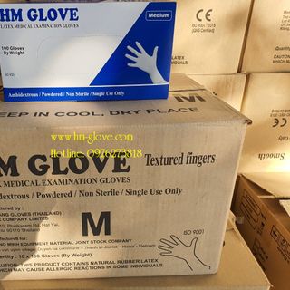 Găng tay y tế hmglove latex thái lan