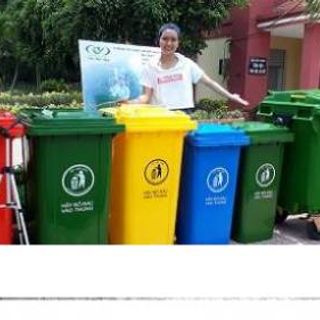 Thùng rác môi trường 120 lít, 240 lít Lhe Ngọc