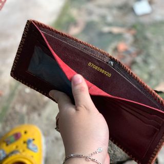 ví pullup khâu viền ( 100%) da bò