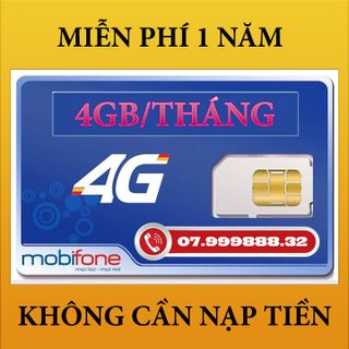 Sim 4G Mobifone Miễn Phí 1 Năm Không Nạp Tiền giá sỉ
