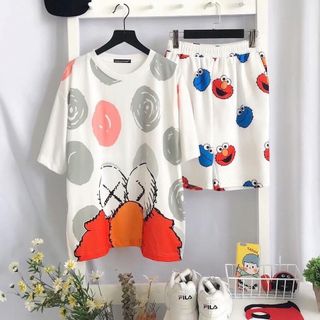 Sét bộ đồ nữ in 3D thun conton siêu mát bao đẹp