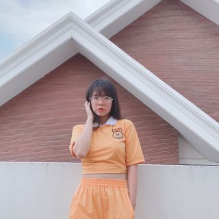 Áo kiểu croptop chất thun coton mát