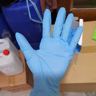 Găng tay y tế hmglove nitrile xanh không bột