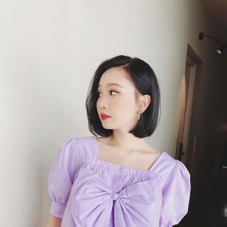 ĐẦM RỘNG TAY PHỒNG ĐÍNH NƠ LỚN TRƯỚC NGỰC