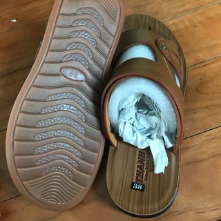 dép da bò 100%, BH 12 tháng