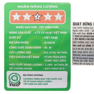 QUẠT ĐỨNG ASIA D16018 - XANH DƯƠNG