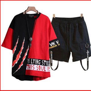 Bộ Quần Áo Thun Nam Thể Thao Mùa Hè THIS SUN IT Kết Hợp Quần Phối Dây Cá Tính