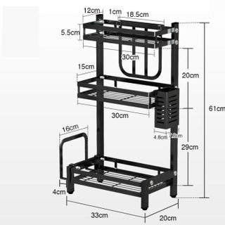 Kệ gia vị 3 tầng Inox sắt