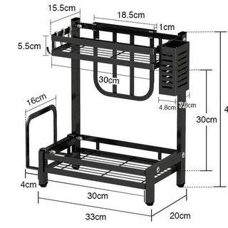 Kệ gia vị 2 tầng inox