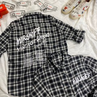 Áo sơmi caro form rộng