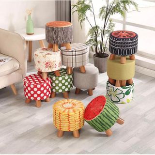 Ghế sofa bọc nỉ họa tiết trái cây GHS-731