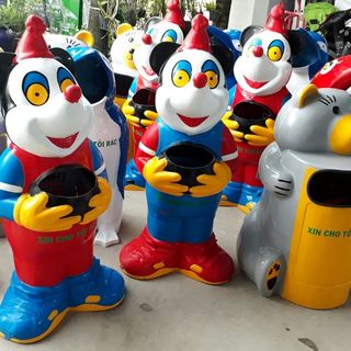 Thùng rác hình thú các loại Lhe Ngọc