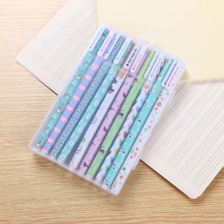 Set 10 bút nước 10 màu mực siêu dễ thương có hộp đựng