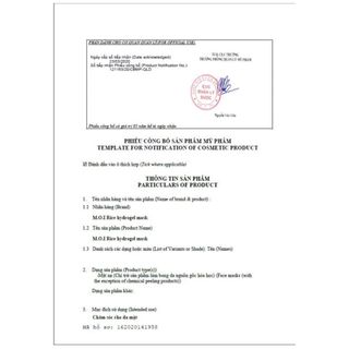 Mặt Nạ Gạo M.O.I Hồ Ngọc Hà Hộp 3 Miếng
