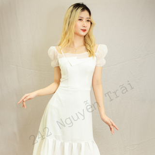 Mã V004 - Váy maxi trắng
