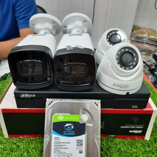 BỘ 4 CAMERA DAHUA ĐẦU GHI Ổ CỨNG GIÁ SỈ