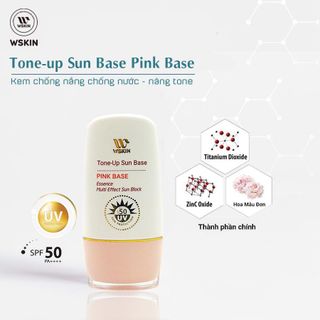 Kem choàng nắng tone up base Pink Wskin