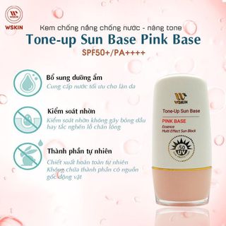 Kem choàng nắng tone up base Pink Wskin