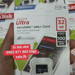 THẺ NHỚ SANDISK ULTRA 100MB/S 32GB giá sỉ