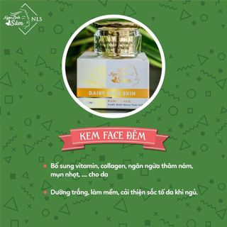 Kem ủ đêm ngọc linh sâm DAIRY FACE SKIN