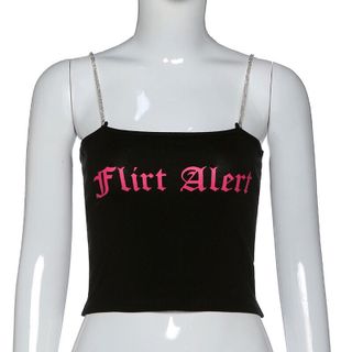 Áo Croptop Dây Chain Flirt Alert