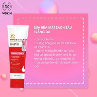 Sữa rửa mặt thải độc truyền trắng wskin