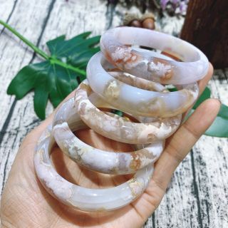 Vòng Bản Đá Ngọc Hoa Anh Đào (50mm - 60mm) - Trang Sức Phong Thủy