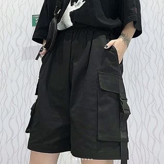 Tổng hợp Quần short kaki túi hộp phối dây phụ kiện phản quang ( size nam nữ M -2XL tương ứng 30kg - 100kg )