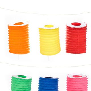 Lồng đèn trụ trơn trang trí trung thu - Lồng đèn nhiều màu