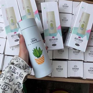 Bình nước thủy tinh 450ml phong cách hàn quốc
