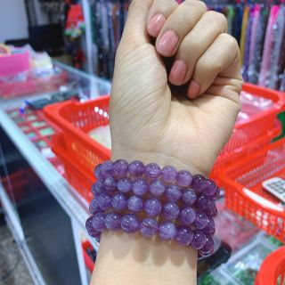 Vòng Tay Hạt Thạch Anh Tím 8 ly - Trang Sức Phong Thủy