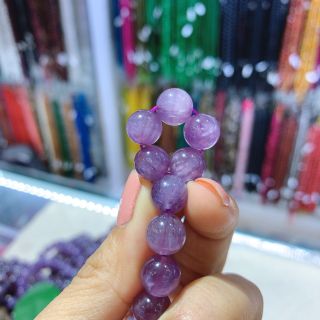 Vòng Tay Hạt Thạch Anh Tím 8 ly - Trang Sức Phong Thủy