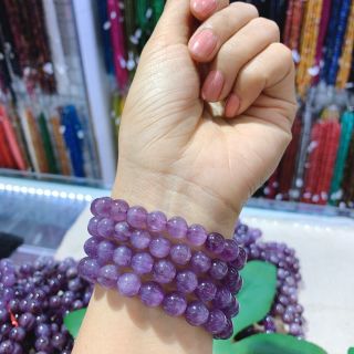 Vòng Tay Hạt Thạch Anh Tím 8 ly - Trang Sức Phong Thủy