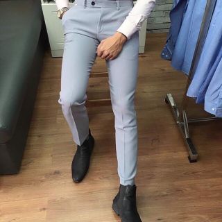 Quần âu nam xám trắng