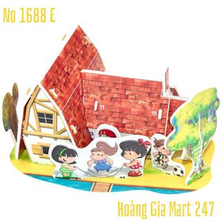 Mô Hình Lắp Ghép 3D Thông Minh Hình Ngôi Nhà, Nông trại, Biệt Thự Bằng Giấy Foam Siêu Yêu